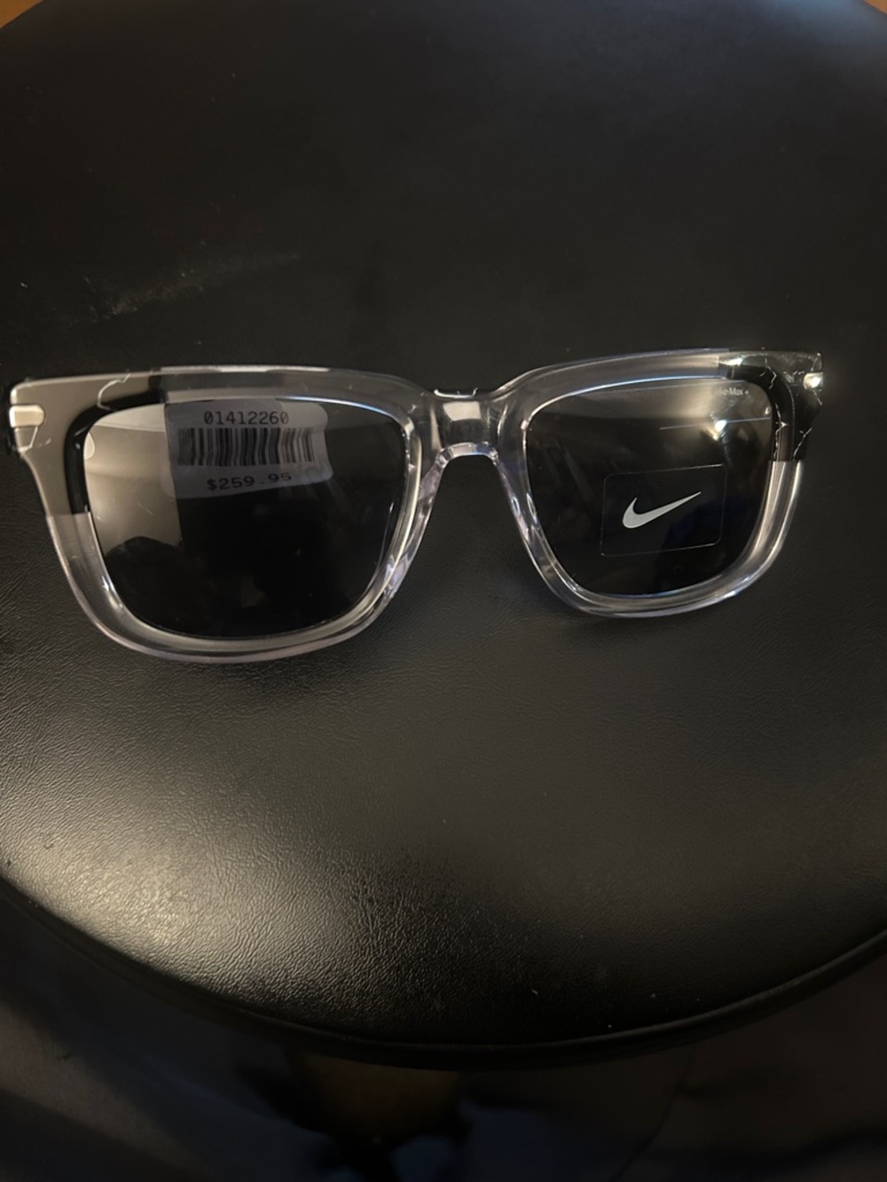 Nike Clear Frame Sunglasses with Black Lenses - Men